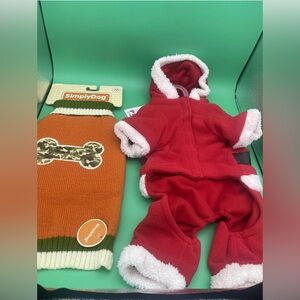 Red and White Dog Outfit